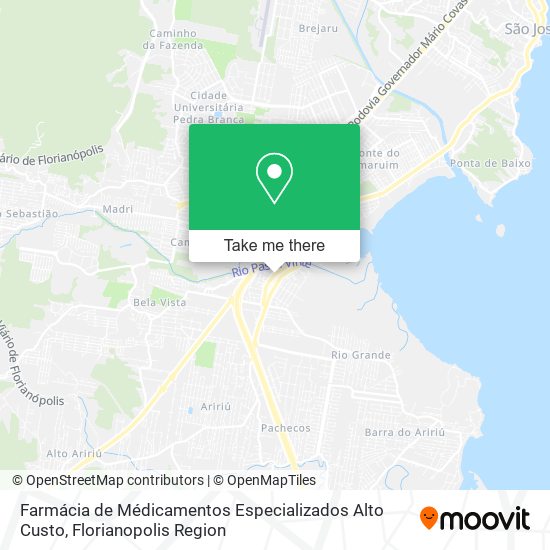 Farmácia de Médicamentos Especializados Alto Custo map