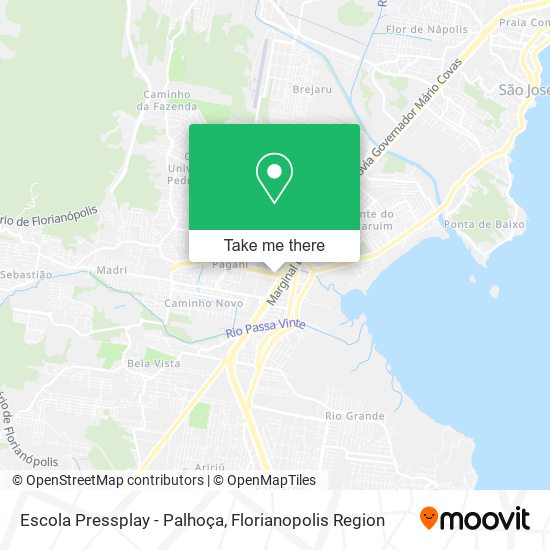 Mapa Escola Pressplay - Palhoça