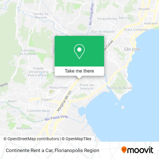 Continente Rent a Car map