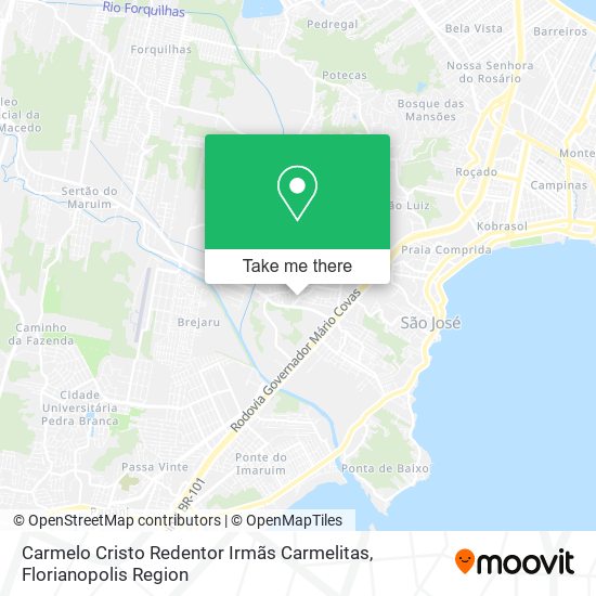 Mapa Carmelo Cristo Redentor Irmãs Carmelitas