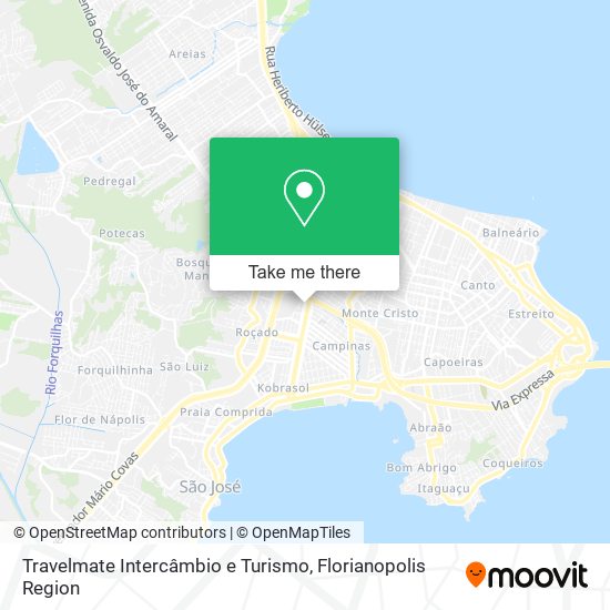 Mapa Travelmate Intercâmbio e Turismo