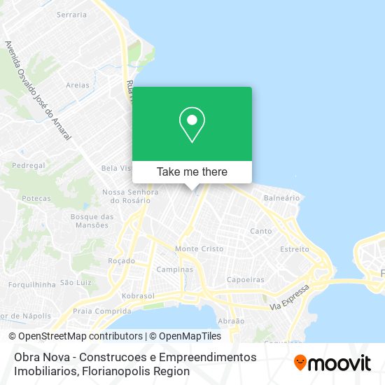 Mapa Obra Nova - Construcoes e Empreendimentos Imobiliarios