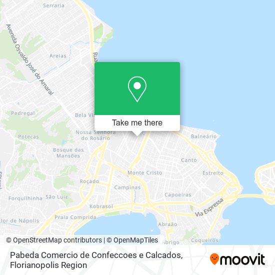 Pabeda Comercio de Confeccoes e Calcados map