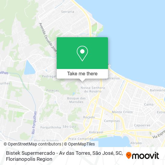 Bistek Supermercado - Av das Torres, São José, SC map