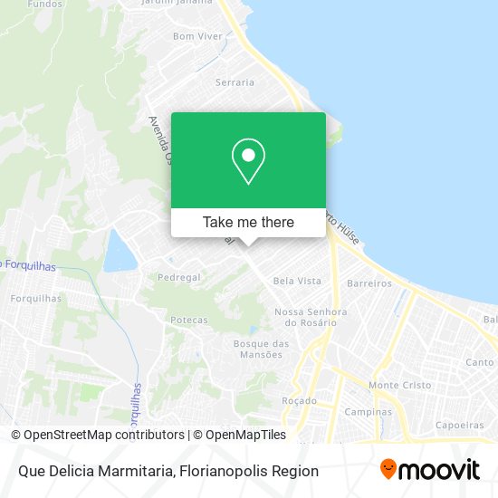 Que Delicia Marmitaria map