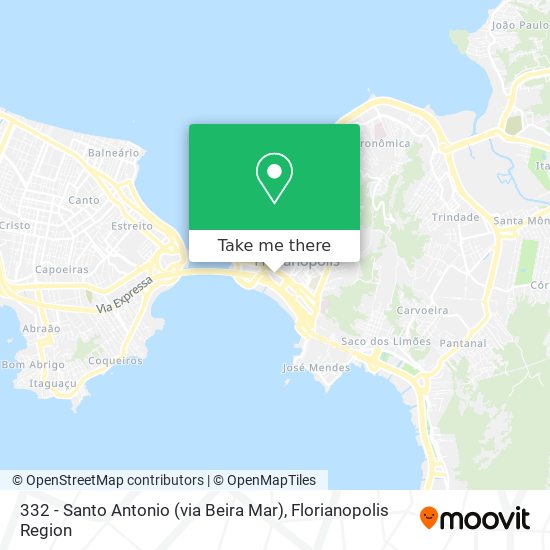 Mapa 332 - Santo Antonio (via Beira Mar)