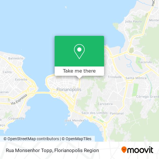 Mapa Rua Monsenhor Topp
