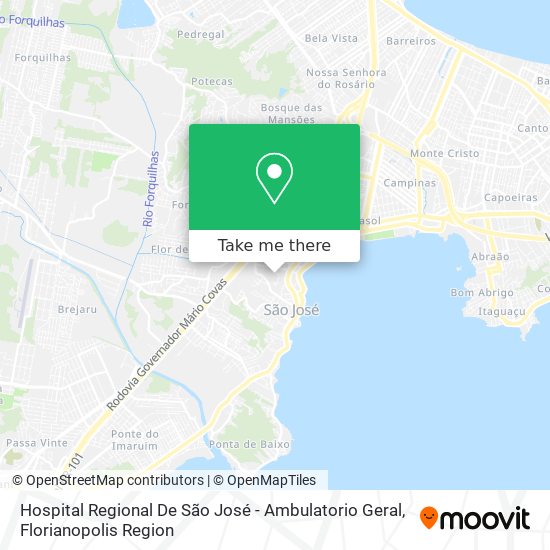 Hospital Regional De São José - Ambulatorio Geral map