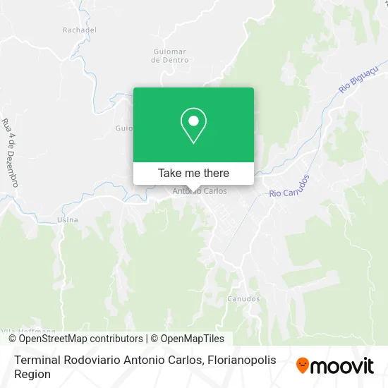 Terminal Rodoviario Antonio Carlos map