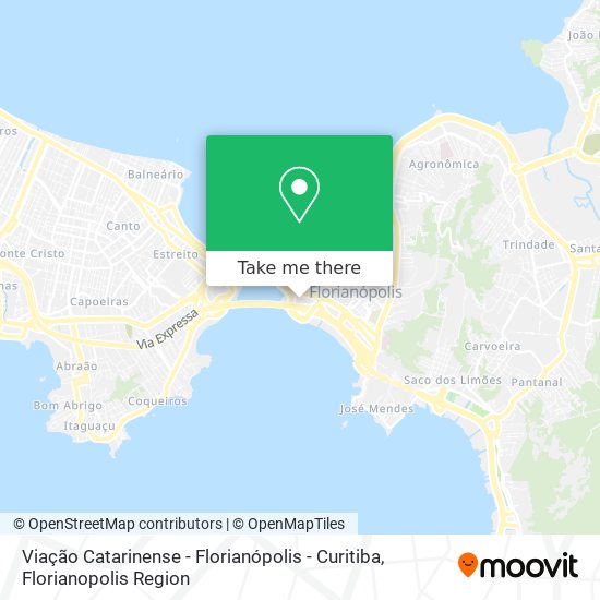 Viação Catarinense - Florianópolis - Curitiba map