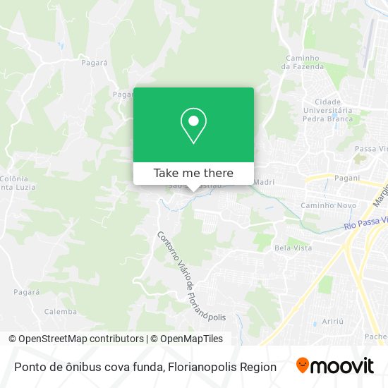 Ponto de ônibus cova funda map