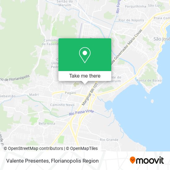 Valente Presentes map