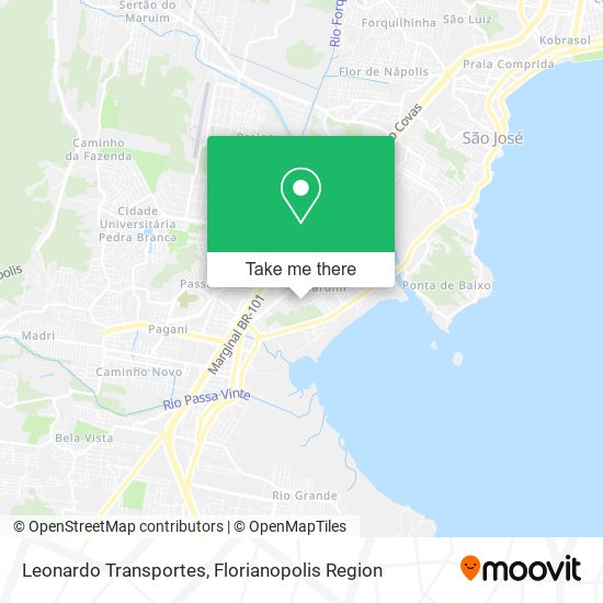 Leonardo Transportes map