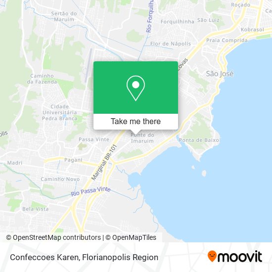 Confeccoes Karen map