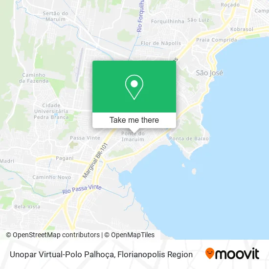 Unopar Virtual-Polo Palhoça map