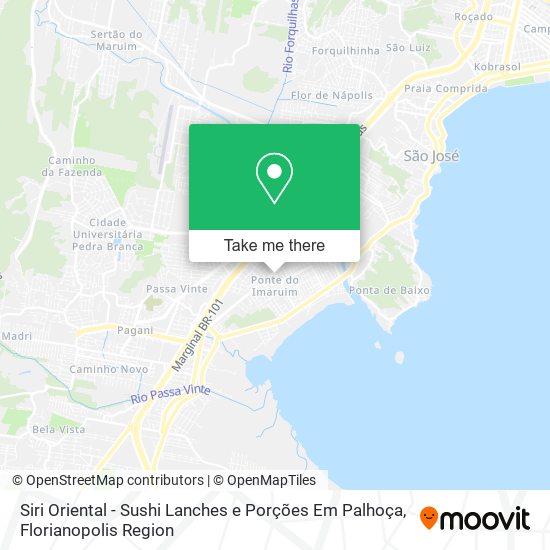 Siri Oriental - Sushi Lanches e Porções Em Palhoça map