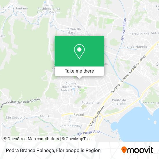 Pedra Branca Palhoça map