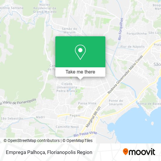 Emprega Palhoça map