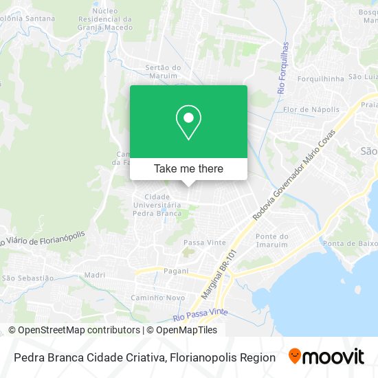 Pedra Branca Cidade Criativa map