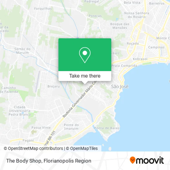 The Body Shop map