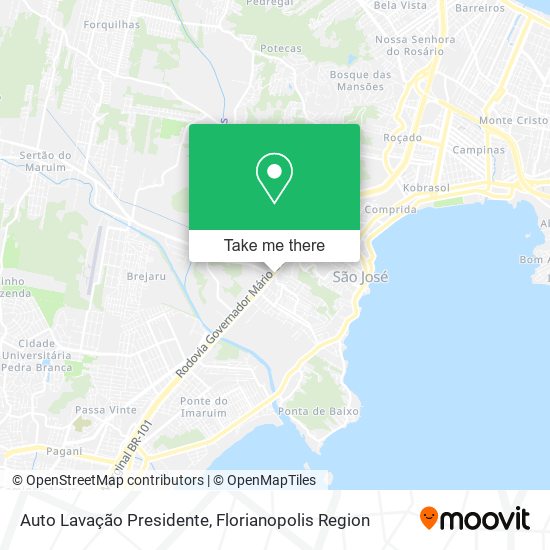 Auto Lavação Presidente map