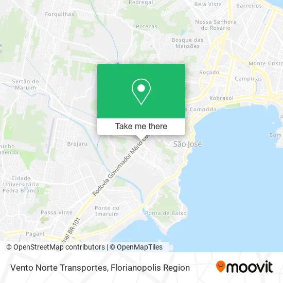 Vento Norte Transportes map