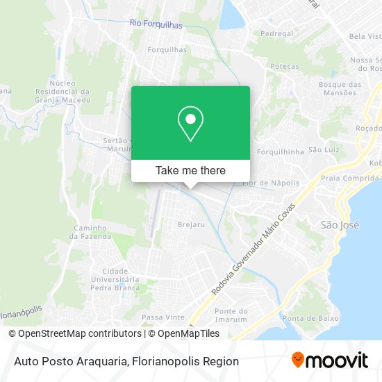 Auto Posto Araquaria map