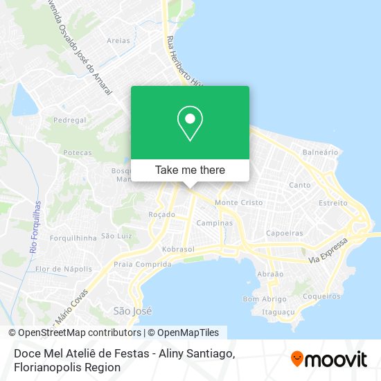 Mapa Doce Mel Ateliê de Festas - Aliny Santiago
