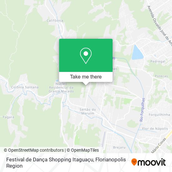 Mapa Festival de Dança Shopping Itaguaçu