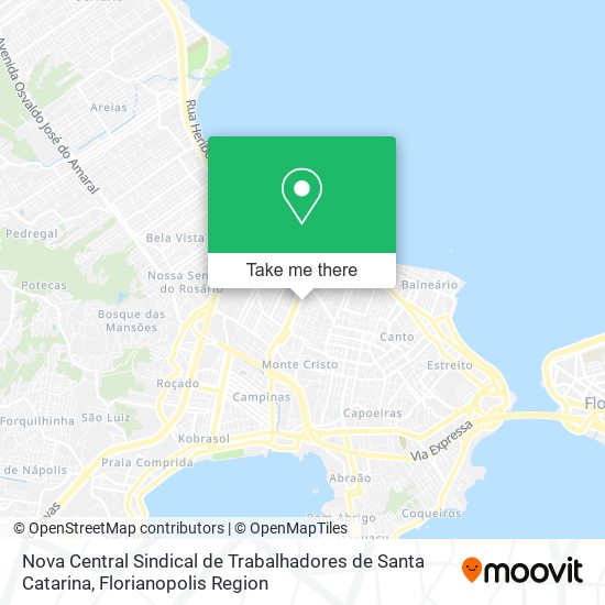 Nova Central Sindical de Trabalhadores de Santa Catarina map