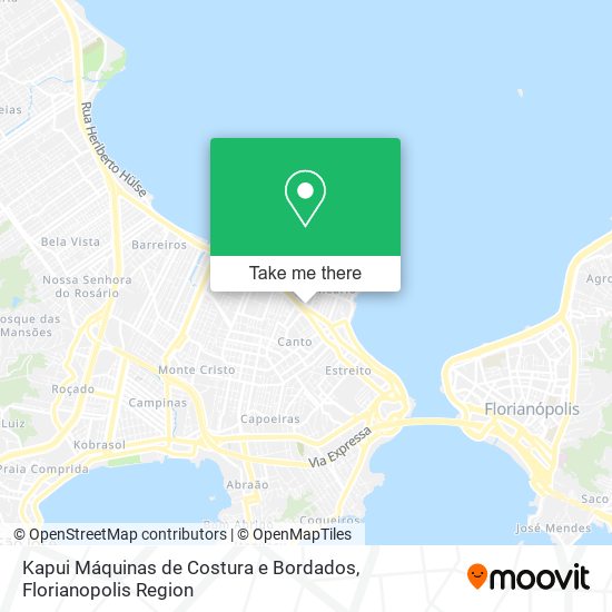 Mapa Kapui Máquinas de Costura e Bordados