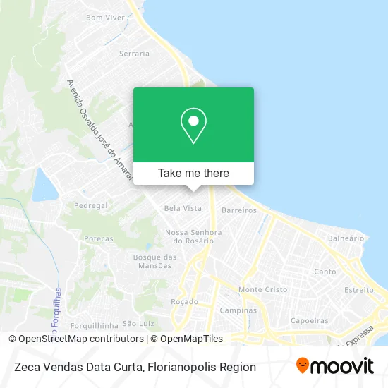 Zeca Vendas Data Curta map