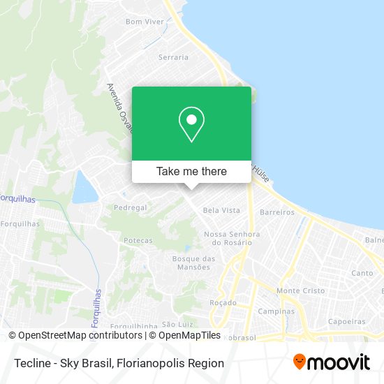 Tecline - Sky Brasil map