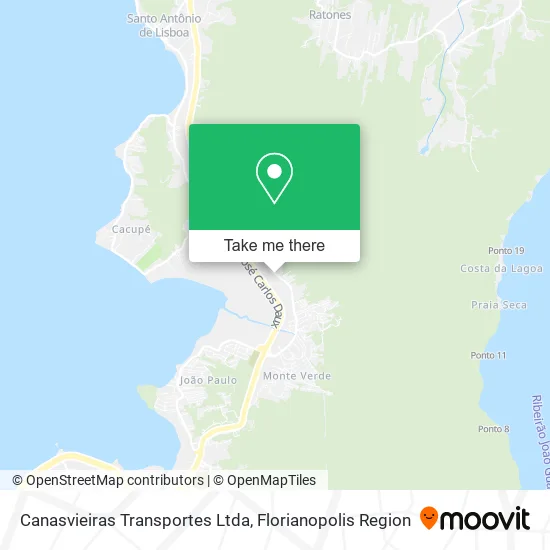 Canasvieiras Transportes Ltda map