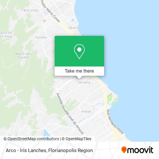 Arco - Iris Lanches map