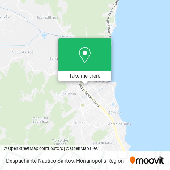 Despachante Náutico Santos map