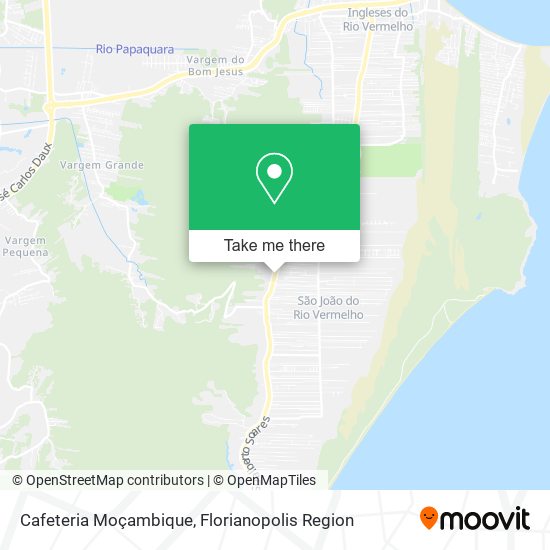 Cafeteria Moçambique map