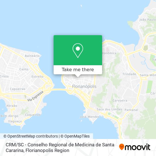 CRM / SC - Conselho Regional de Medicina de Santa Cararina map