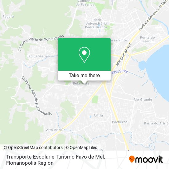 Mapa Transporte Escolar e Turismo Favo de Mel