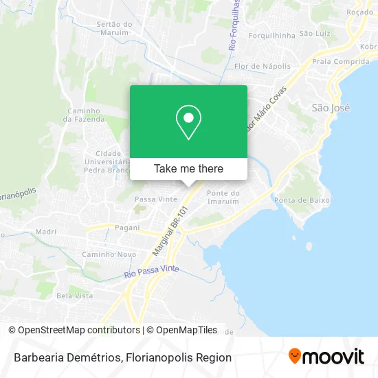 Barbearia Demétrios map