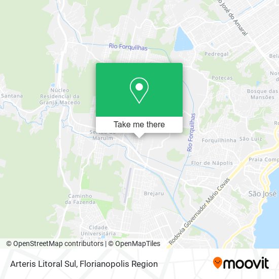 Arteris Litoral Sul map