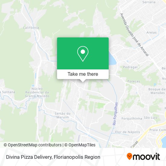 Mapa Divina Pizza Delivery