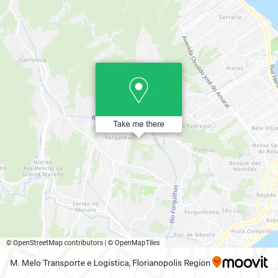 M. Melo Transporte e Logistica map