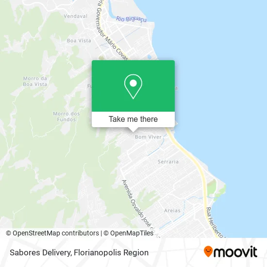 Sabores Delivery map