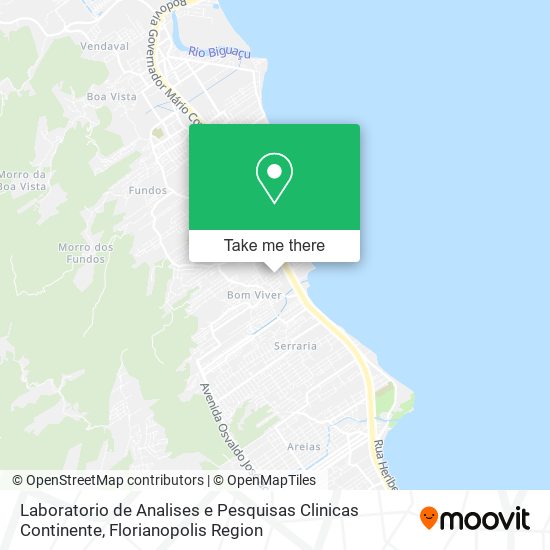 Laboratorio de Analises e Pesquisas Clinicas Continente map