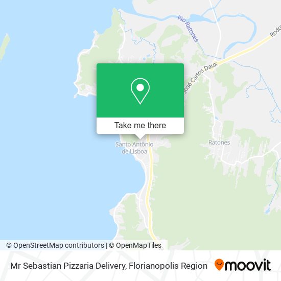 Mapa Mr Sebastian Pizzaria Delivery