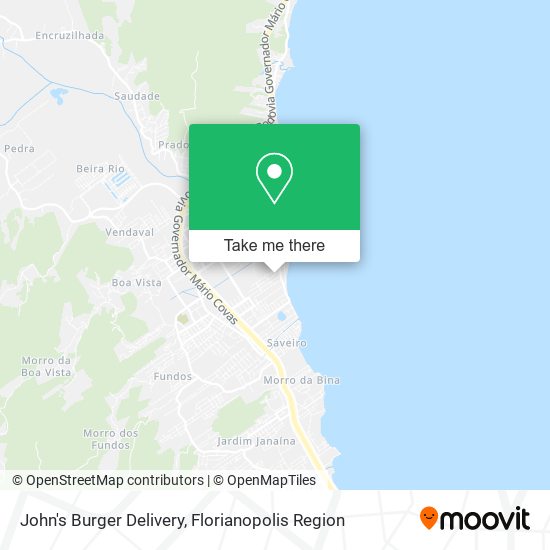 John's Burger Delivery map