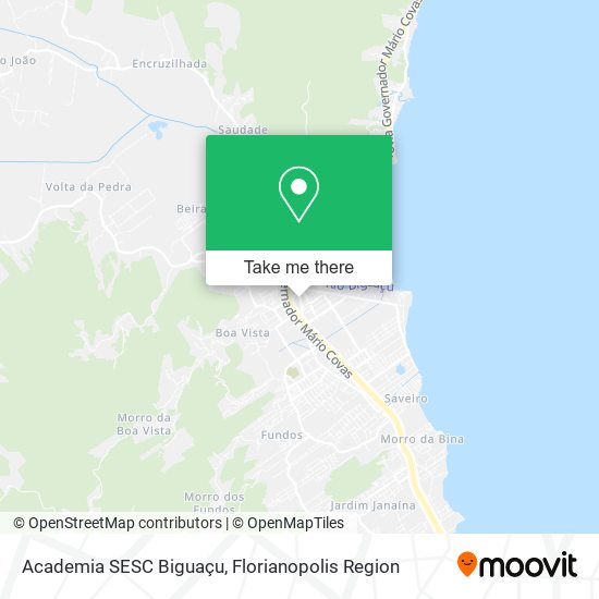Mapa Academia SESC Biguaçu