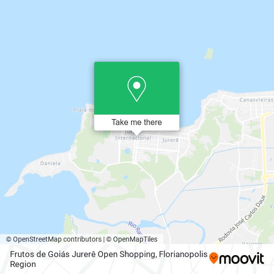 Frutos de Goiás Jurerê Open Shopping map