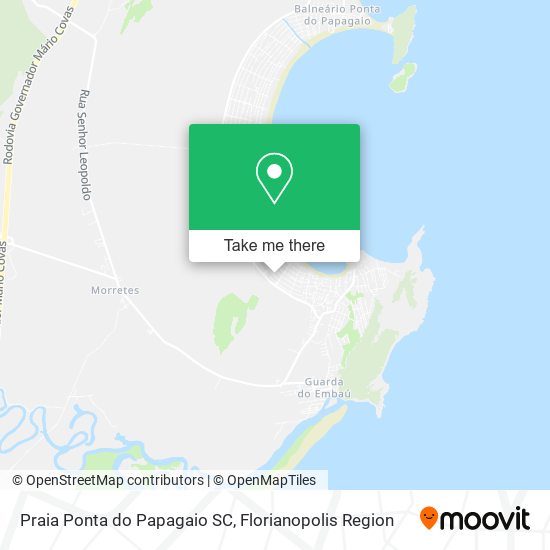 Mapa Praia Ponta do Papagaio SC